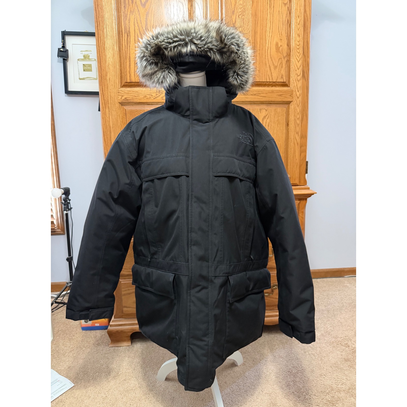 The North Face Mcmurdo Down Parka Xxl Black Winter Coat Jacket Faux Fur Hood